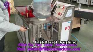 2147 J5 Chorwacja Półautomatyczna maszyna do usuwania nasadek, dwustanowiskowa maszyna do szczotkowania beczek